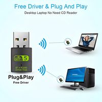 Nouvel adaptateur USB AC600 adaptateur USB WiFi double bande 5GHz sans fil BT 5.0 Dongle Plug and Play pour PC et ordinateur portable