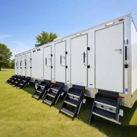 Toilettes et douches de luxe pour extérieur, remorque de toilettes mobiles ou portables à vendre