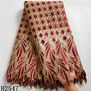 Tela de encaje de <span class=keywords><strong>guipur</strong></span> <span class=keywords><strong>con</strong></span> <span class=keywords><strong>piedras</strong></span> Multicolor, tela de encaje <span class=keywords><strong>bordado</strong></span> nigeriano, venta al por mayor, 2547 - Product Image 1