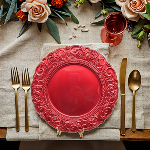 2025 Chất lượng cao nhựa sạc Pad chất lượng trang trí bộ đồ ăn cho tiệc chiêu đãi và khách sạn hot-bán món ăn & tấm - Product Image 2