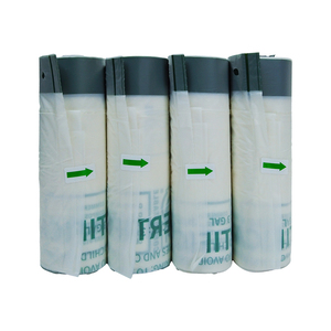 Compostable nhựa lưu trữ dây kéo vẽ Băng Thùng rác Túi Thùng rác 100% phân hủy sinh học dây kéo túi nhựa - Product Image 3