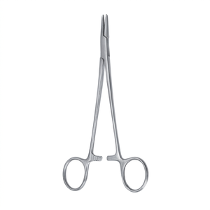 Portaagujas Castroviejo de Acero Inoxidable con Punta de Seguridad, Pinza Quirúrgica Manual Curva y Recta con Patrón de Dientes para Uso Dental - Product Image 1
