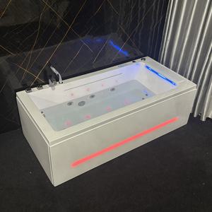 Bañera <span class=keywords><strong>de</strong></span> Hidromasaje Acrílica Blanca <span class=keywords><strong>de</strong></span> Lujo, Independiente, con Luces LED y Cascadas, para Hotel o Villa - Product Image 3