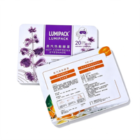Sachet d'emballage PE personnalisé avec logo, scellé sur 3 côtés, de qualité alimentaire, pour masques cosmétiques et masques en tissu pour soins de la peau - Vente en gros