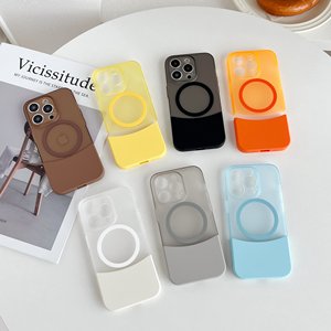 Fashionable Colorful <b>2</b>-in-1 Splicing PC Shockproof Phone Case for 17/16/15 <b>Pro</b> Magnetic <b>Ring</b> Holder Oil Painting - Product Image 6
