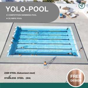 <span class=keywords><strong>Piscina</strong></span> Modular de Acero Inoxidable con Estructura Metálica, Fácil Instalación, Construcción Duradera para Uso en Exteriores, Piscinas de Competición - Product Image 2