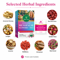 Teh Herbal Perawatan Harian Wanita Langsung dari Pabrik, Teh Pendukung Menopause, Label Pribadi OEM ODM, Pemasok Grosir, Produk untuk Dijual Kembali