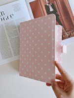 Carpeta de Anillas A5 de Cuero PU con Diseño de Puntos y Logotipo Personalizado, Cubierta para Cuaderno, Organizador Impermeable, Agenda para la Escuela y Oficina