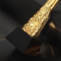Trophée personnalisé Excellent Employé Rose Flower Trophy Award avec base noire en cristal