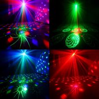 Mini boule disco laser RGBW, éclairage de scène DJ, effet lumineux pour les fêtes, les mariages, les boîtes de nuit, éclairage stroboscopique LED à distance, spectacles