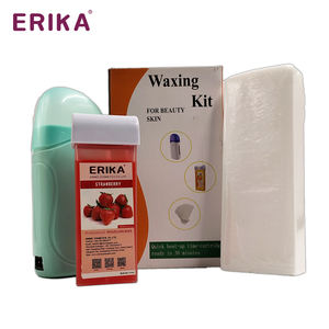 Kit de <span class=keywords><strong>cire</strong></span> à rouleau personnalisé OEM ensemble de <span class=keywords><strong>cire</strong></span> dépilatoire indolore avec applicateur pour l'épilation de salon à domicile - Product Image 2