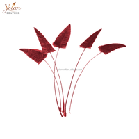 Plumes d'autruche éco-responsables teintes sur mesure, coupe fine en forme de pointe de flèche, pour centres de table de mariage, Mardi Gras, Halloween, mascarade