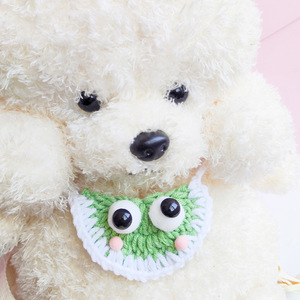 Nouvelle É<span class=keywords><strong>charpe</strong></span> pour Animaux de Compagnie Baboney JX045 Motif Floral Kawaii en Polyester, Mini Sac Poupée, Accessoires pour Chats et Chiens, Serviette Anti-Bave Tricotée à la Main - Product Image 2