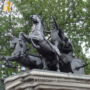 Estatua de gran caballo de bronce para chica, estatua Sexy para jardín al aire libre - Product Image 2