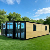 Maison conteneur préfabriquée extensible en acier léger, mobile, pour bureau, cuisine, chambre, dortoirs, étanche et alimentée à l'énergie solaire