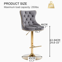 Tabourets de bar pivotants réglables de luxe, directement de l'usine, pour la cuisine ; Tabourets de bar ergonomiques et durables avec repose-pieds, vente en gros