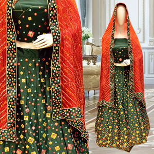 Georgette Lehnga Choli de style fait à la main de haute qualité pour la meilleure fabrication indienne au prix de gros - Product Image 1