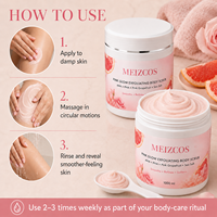 Gommage Corporel Exfoliant Rose Lumineux 1000ml AHA PHA Pamplemousse Rose Sel Marin Crème Exfoliante Corporelle Lisse les Peaux Rêches et Sèches Soin Corporel Spa