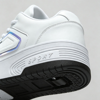 Chaussures à roulettes pour enfants et adultes, roues doubles amovibles en PU, chaussures de patinage unisexes pour garçons et filles, baskets d'extérieur Ruidongle