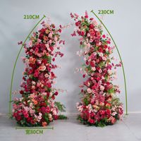 FA3048N Décoration de centre de table de mariage, boule de fleurs colorée en soie faite à la main, chemin de table floral pour mariage, emballage carton pour Nouvel An et Noël