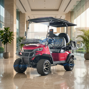 Voiturette de golf électrique rouge 2026, nouveau véhicule utilitaire, construction en acier, certifiée CE, homologuée pour la route, scooters buggy, voiturettes de golf électriques - Product Image 6