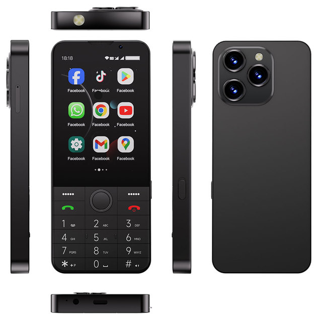 3.5 Inch Touch Screen 4G Android 11 Keypad Phone with Google Play WhatsApp YouTube WiFi Hotspot GPS Dual SIM