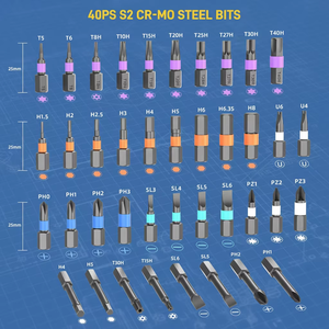 Juego de Destornilladores Magnéticos de Trinquete de 42 Piezas con Múltiples Puntas (Phillips/Plano/Torx/Hexagonal) y Estuche de Almacenamiento para Reparación de Muebles y Bricolaje - Product Image 3