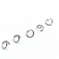 Anneau ouvert en acier inoxydable de 9 mm couleur argent pour accessoires DIY, porte-clés, pendentifs, bracelets, fabrication de bijoux, cadeau de fête