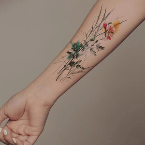 Pegatinas <span class=keywords><strong>de</strong></span> tatuaje impermeables coloridas <span class=keywords><strong>de</strong></span> alta calidad tatuaje <span class=keywords><strong>de</strong></span> pierna <span class=keywords><strong>de</strong></span> cuerpo Sexy flores tatuaje temporal para mujeres - Product Image 1
