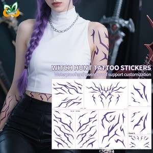 อนิเมะคู่รักและปาร์ตี้ที่กำหนดเองกลุ่มปีศาจ cosplayers สติกเกอร์สักชั่วคราว - Product Image 2