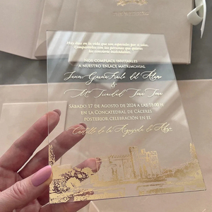 Invitation de mariage personnalisée en velours à double porte, carte de vœux personnalisée, ensemble d'invitations de mariage en trois parties - Product Image 6