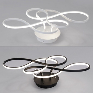 Lámpara de Techo LED Inteligente con Tira de Luz Blanca y Negra, Regulable, para Sala de Estar Moderna y Minimalista - Product Image 4