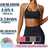 Soutien-gorge de sport ajustable pour femme, doux, extensible, anti-transpiration, haut d'entraînement avec design réversible, haut de yoga respirant