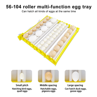 Plateau d'incubation en plastique pour œufs, plateau à œufs à roulettes, plateau pour 56 œufs de poule, pour poulets, canards, oies, dindes, autruches et cailles