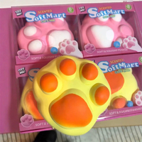 Mainan Squishy Cakar Kucing Ukuran Besar 16cm, TPR Lembut, Mainan Pereda Stres