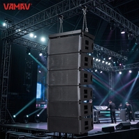 Ensemble de haut-parleurs Line Array VAMAV LX1002D - Équipement de scène professionnel - Haut-parleurs actifs double 10'' 1000W avec support robuste - Audio