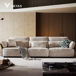 Sofá Seccional Reclinable Lavable con Diseño Cuadrado Moderno, Tapicería de Tela de Esponja Ecológica para Sala de Estar de Villa - Product Image 1