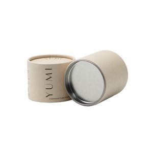 Tube en papier recyclable personnalisé de qualité alimentaire avec couvercle en aluminium, emballage composite en papier pour poudre de matcha verte - Product Image 4