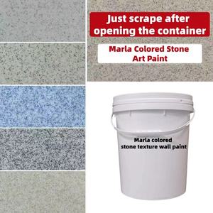 Pittura artistica esterna Color pietra vernice murale testurizzata <span class=keywords><strong>con</strong></span> 6 colori opzione pennello effetto marmo rivestimento della parete - Product Image 2