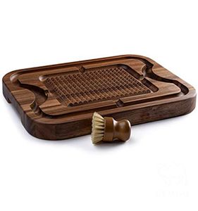 Tabla de cortar de madera reversible con ranura para jugo Bloque de carnicero Premium - Product Image 5