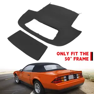 Pour Chevy Camaro 1987-1989 Convertible Soft Top 50 "de large avec fenêtre transparente en plastique - Product Image 2