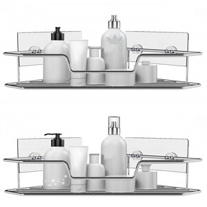 Estante Esquinero Adhesivo para Ducha Hongdec, Cesta de Acero Inoxidable Moderna y Duradera de un Solo Nivel, Tamaño Personalizado, Sin Perforaciones, para Montar en la Pared - Product Image 4