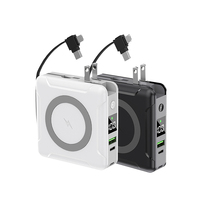 Q5 Cargador portátil Banco de energía ultra delgado Abs Mini Banco de energía Dual Usb con 2 puertos Usb Teléfono celular