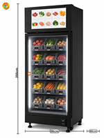 Distributeur automatique intelligent à détection de poids, micro-marché autonome avec paiement par carte et ouverture/fermeture de porte, pour salle de pause de bureau