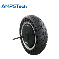 Moteur servo à moyeu AMPSTech IP67 12 pouces 30 Nm 48 VDC, roue motrice universelle pour robots de livraison et chariots AGV
