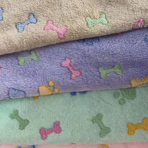 Oeko认证法兰绒面料，印花图案柔软毛绒毛毯，平纹设计，适用于汽车 - Product Image 4