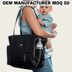 Bolsa de Maternidad Grande de Piel Sintética PU, Portátil y de Alta Moda, para Mamá, Bolsa de Pañales para el <span class=keywords><strong>Hospital</strong></span> - Product Image 1