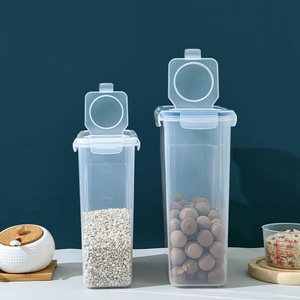 HALO <b>Clear</b> <b>Plastic</b> Food Storage <b>Container</b> Airtight PP Dry Food Box Rectangular Kitchen Canister for Rice Flour Grain Snacks - Product Image 5