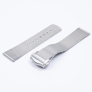 Bracelet de <span class=keywords><strong>montre</strong></span> de remplacement en acier titane milanais de 20 mm, série Cosmic 007, <span class=keywords><strong>avec</strong></span> fermoir déployant, pour Omega - Product Image 2