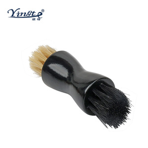 Yinste Double Sided Shoe Brush Solid Wood Pig Bristle <b>Leather</b> Polishing Waxing <b>Tool</b> - Product Image 4